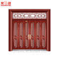 Puerta de acero decorativa vendedora caliente del hierro labrado de la fábrica de China con el último diseño francés de la parrilla de ventana de acero